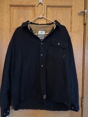 Legendary Whitetails Black Shirt Jacket with Contrast Collar